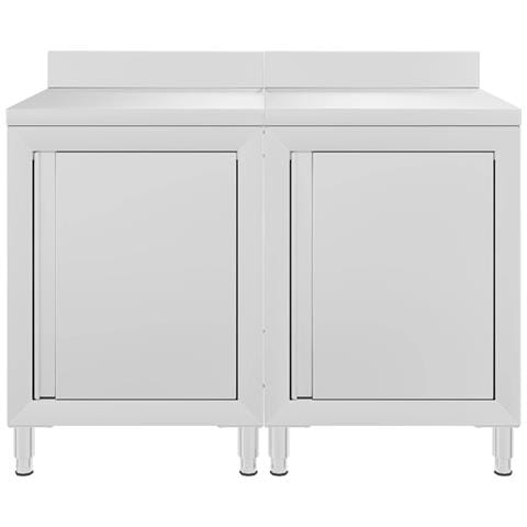 Mobiletto con Piano di Lavoro 120x60x96 cm in Acciaio Inox - Foto 5