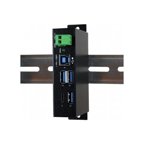 EX-1194HMS USB 3.0 (3.1 Gen 1) Type-B 5000Mbit / s Nero perno e concentratore - Foto 1