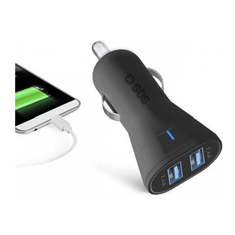Caricabatterie Sbs Tecr2usb24afast Caricabatterie Da Auto Con 2 Uscite - Foto 1