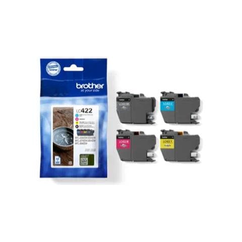 LC422VAL Cartuccia Ink Originale Nero / Ciano / Magenta / Giallo per MFC-J5340DW / MFC-J6540DW Capacità 1650 Pagine Confezione 4 pz - Foto 1