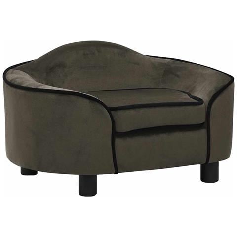 Divano Per Cani Grigio Scuro 67x47x36 Cm In Peluche - Foto 1