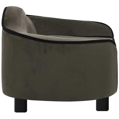 Divano Per Cani Grigio Scuro 67x47x36 Cm In Peluche - Foto 2