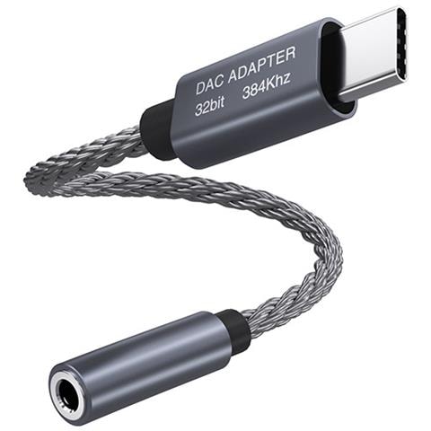Adattatore Dac Cavo Adattatore Audio Da Usb-c A 3,5 Mm Da 32 Bit / 384 Khz Grey - Foto 1