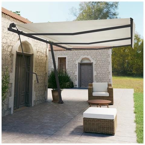 Set Pali Per Tenda Da Sole Antracite 600x245 Cm Ferro - Foto 1
