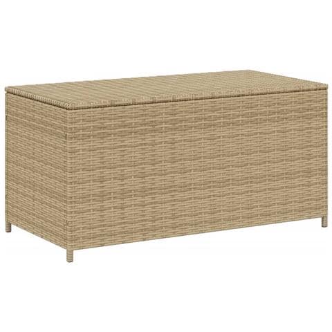 Contenitore Da Giardino Beige Misto 190l In Polyrattan - Foto 1