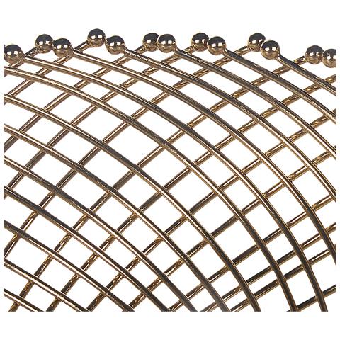 Set Di 2 Vassoi Decorativi Metallo Oro Baliung - Foto 6