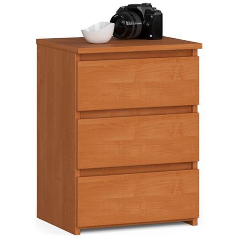 Comodino CL3, 3 cassetti, 40x35x57 cm, Colore Ontano - Foto 1