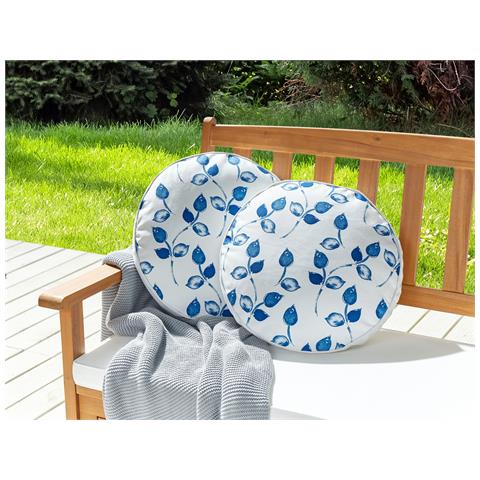 Set Di 2 Cuscini Poliestere Bianco Torbora - Foto 1