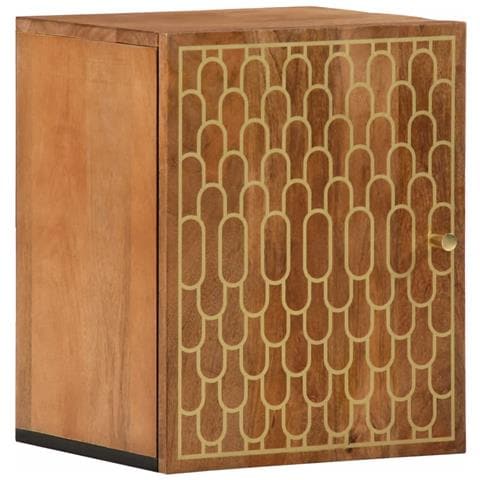 Mobile Da Bagno A Parete 38x33x48 Cm In Legno Massello Di Mango - Foto 1