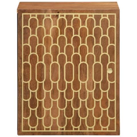 Mobile Da Bagno A Parete 38x33x48 Cm In Legno Massello Di Mango - Foto 2