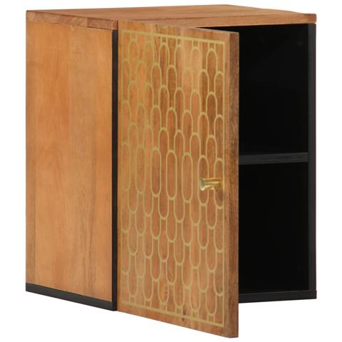 Mobile Da Bagno A Parete 38x33x48 Cm In Legno Massello Di Mango - Foto 3