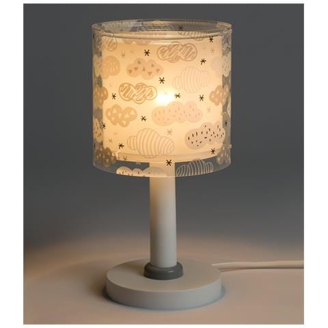 Lampada Da Comodino Per Bambini Clouds Nuvole Grigio - Foto 2
