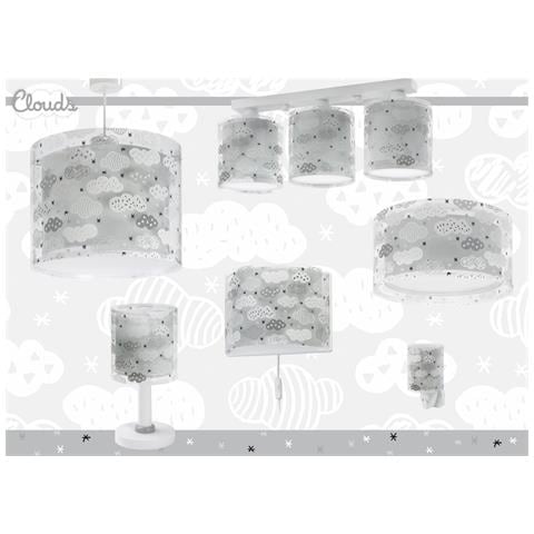 Lampada Da Comodino Per Bambini Clouds Nuvole Grigio - Foto 4