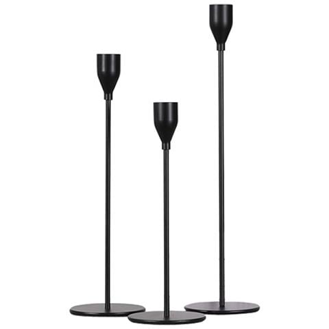 Portacandele Versatili Per L'arredamento Della Casa, Confezione Da 3 Black - Foto 1