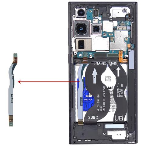 Connettore Frc Scheda Madre Rete S23 Ultra Originale, Nero - Foto 2