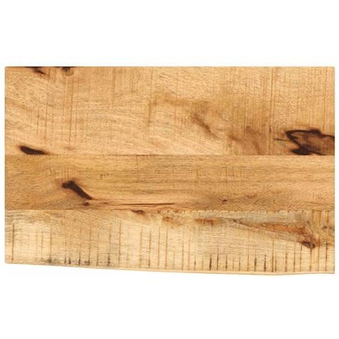 Piano Tavolo 50x40x3,8 Cm Bordi Vivi Legno Di Mango Grezzo - Foto 1