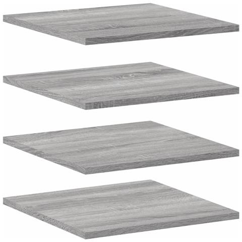 Mensole Parete 4pz Grigio Sonoma 40x40x1,5cm Legno Multistrato - Foto 2