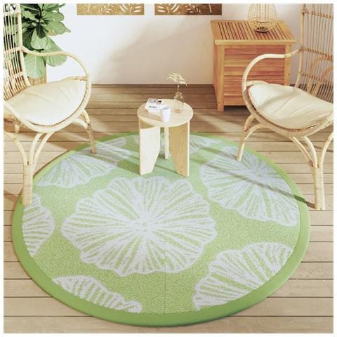 Tappeto Da Esterno Verde 160 Cm In Pp - Foto 3