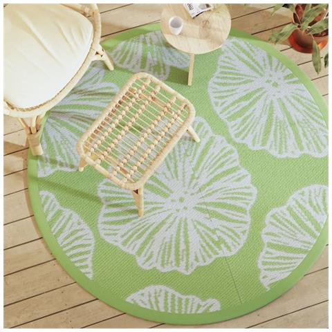 Tappeto Da Esterno Verde 160 Cm In Pp - Foto 1