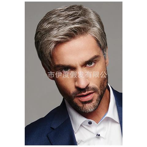 Parrucca Uomo Castano Sfumato: Stile Naturale Modello 7 - Foto 1