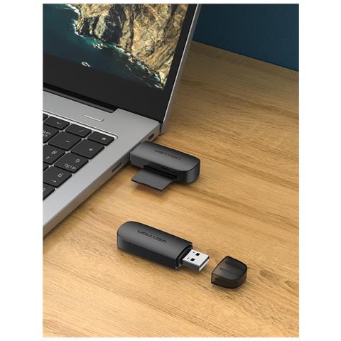 Vention CLEB0 lettore di schede USB Nero - Foto 4