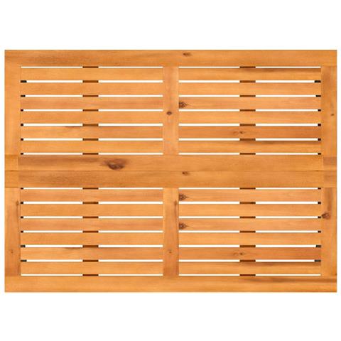 Tavolo Giardino Piano Legno Acacia Beige 105x75x72cm Polyrattan - Foto 9