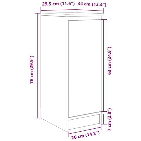 Scarpiera Bianca 29,5x34x76 cm in Legno Multistrato - Foto 9