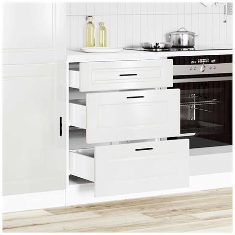 Base Da Cucina Porto Bianco Lucido In Legno Multistrato - Foto 3