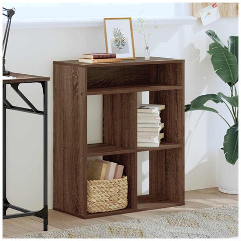 Libreria Rovere Marrone 66x31x80 Cm In Legno Multistrato - Foto 3