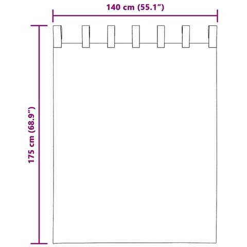 Tende In Voile Con Linguetta 2 Pz Marrone - Foto 2
