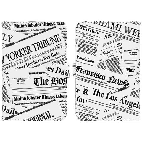 Custodia Folio Protecteur Universel Pour Tablettes 7'' À 8'' - Modèle De Journal, Bianco - Foto 1