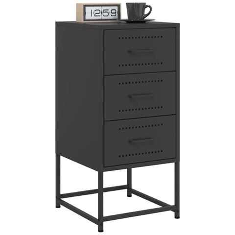 Lusso Casadino -  Comodini 2 Pz Neri 36x39x78 Cm In Acciaio - Foto 2