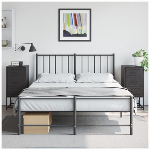 Lusso Casadino -  Comodini 2 Pz Neri 36x39x78 Cm In Acciaio - Foto 8