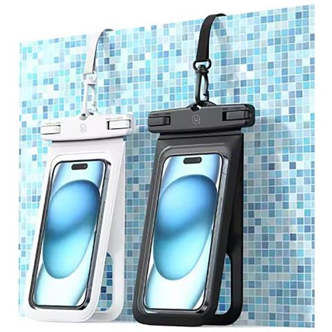 Custodia Impermeabile Ip68 Per Smartphone 7” A Doppia Tasca, Bianco - Foto 3