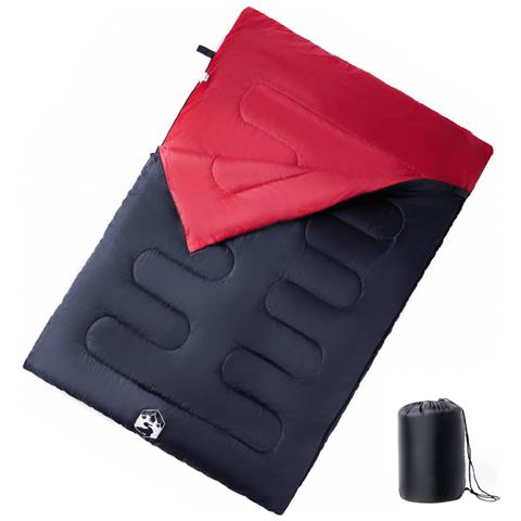 Sacco Pelo Doppio Campeggio con Cuscini per Adulti 3-4 Stagioni - Foto 1