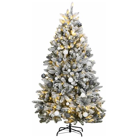 Albero Natale Incernierato con 300 LED e Palline 300 cm - Foto 1