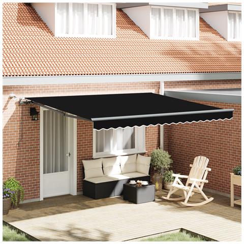 Tenda retrattile automatica con LED nera 400x300 cm - Foto 2