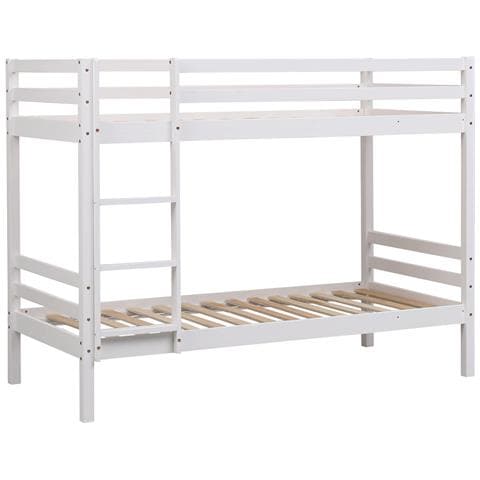 Letto A Castello Per Bambini 190x90cm Bianco Amber - Foto 1