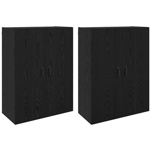 Armadi da Muro 2 pcs Rovere nero 69.5 x 34 x 90 cm - Foto 1