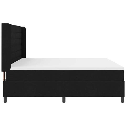 Letto a molle con materasso Nero 200 x 200 cm Tessuto - Foto 9