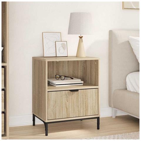 Comodino rovere sonoma 49 x 36 x 61 cm Legno multistrato - Foto 2