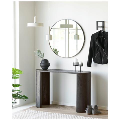 Tavolo Consolle Bibione - Nero - Mdf - 114x38x75 Cm - Foto 2