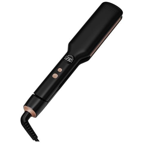 Piastra Per Capelli Professionale A Riscaldamento Rapido Per Uso Domestico - Liscia E Riccia 2 In 1 Black - Foto 1