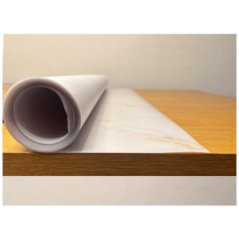 Tovaglia Antimacchia Plastificata Pvc Proteggi Tavolo Crystal Marmo 100x500 D10 - Foto 1