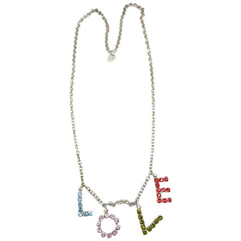 Collana Lunga Mylove, Argento 10µ E Cristallo Sw Multicolore - Foto 1