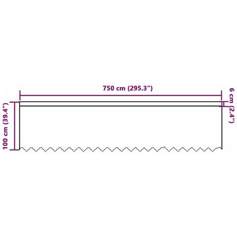Tenda in Pizzo con tende Bianco 750 x 100 cm Poliestere - Foto 8