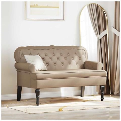 Panca Chesterfield Cappuccino 119.5 x 64.5 x 75 cm - Foto 2