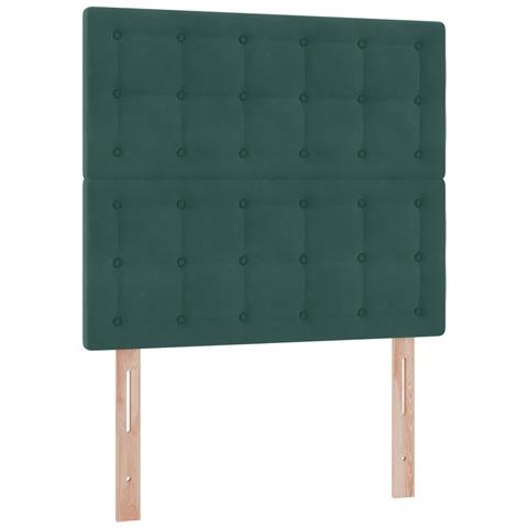 Letto con contenitore e materasso Verde Scuro 100 x 200 cm - Foto 9