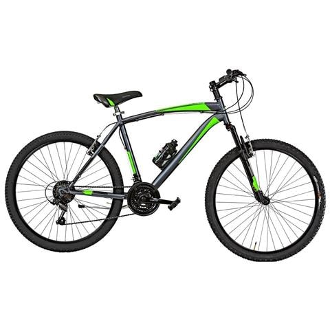 Bici Da Uomo Mountain Bike Misura 27,5 Nv275sf Bicicletta Mtb Nevada Cambio 21v Con Forcella Ammortizzata - 42 Titanio Verde Fluo Opaco - Foto 1