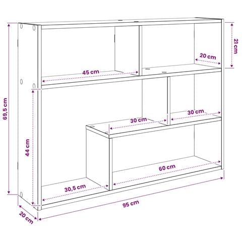 Scaffale da parete A parete Marrone 95 x 20 x 69,5 cm - Foto 7